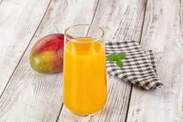 Sweet cold tropical mango juice