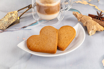 Sweet ginger cookies for snack