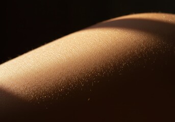 Velvety skin texture catching morning light after shaving. The luxurious ritual of cosmetic body care emphasizing smoothness and allure, flawless, depilation, waxing