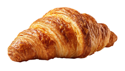Golden-brown croissant, flaky layers (2)