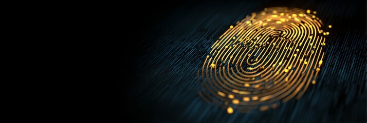 Close up of a fingerprint with a black background