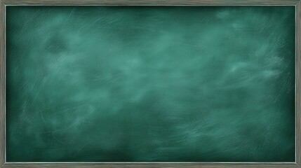 Blank Chalkboard Ready for a New Lesson in an Empty Classroom at Midday