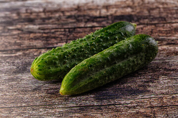 Raw fresh ripe green cucucmbers