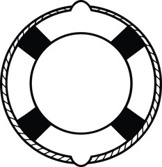 Lifebuoy Lifesaver Safe Marine Rescue Concept Symbol Icon Vector