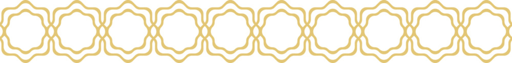 Geometric Floral Pattern Border