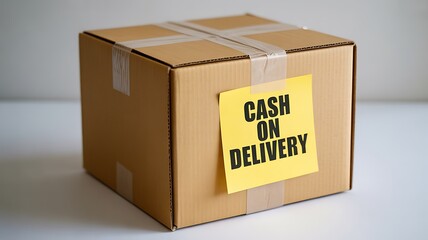 COD Delivery Box on Table – Online Shopping Payment Method