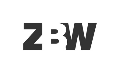 ZBW logo design. Initial letter Z B W bold font style for tech startups, consulting, corporate branding. Creative company name, headlines typography identity, trendy logotype.