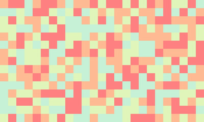 Abstract pixel art background.  Pastel color palette creates a calming, modern feel. Ideal for website banners, social media graphics, or textile designs.