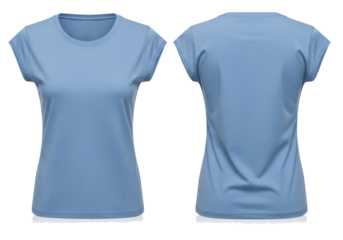 Light Blue T-Shirt Front and Back View - Casual Wear Design for Comfort and Style