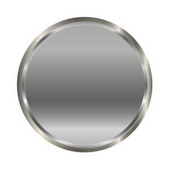 Metallic Silver Gradient Button