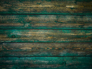 Wood texture of five planks, slightly colorful, green paint, warm yellow tones of wood and knots, rustic yet modern feel, slightly saturated, natural artistic composition, detailed surface pattern.