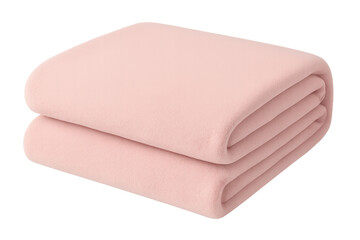 Pink fleece blanket folded soft and cozy textile
