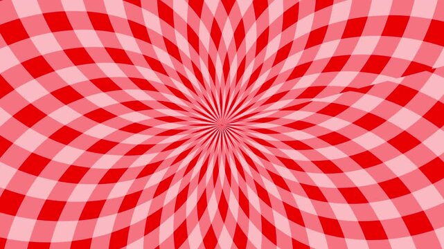 Abstract Groovy Checkered Pattern with Red and Light Red Tones Illustration	