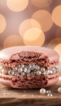 Macrons with pearls in the middle