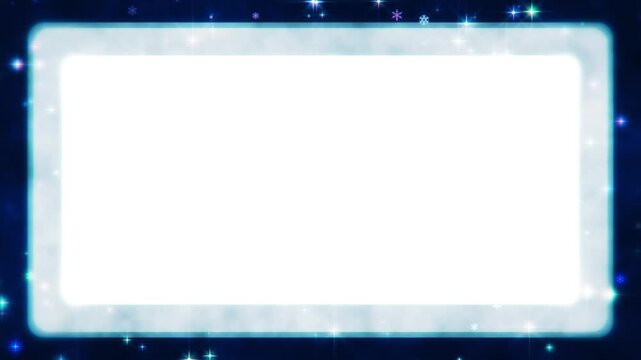 Sparkling snowflake loop background material