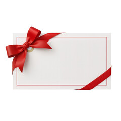 Minimalist Holiday Card with Red Ribbon – Elegant Simplicity for Festive Greetings

