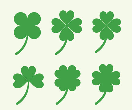 Set of leaf clover illustration