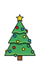christmas tree vector illustration