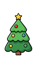christmas tree vector illustration