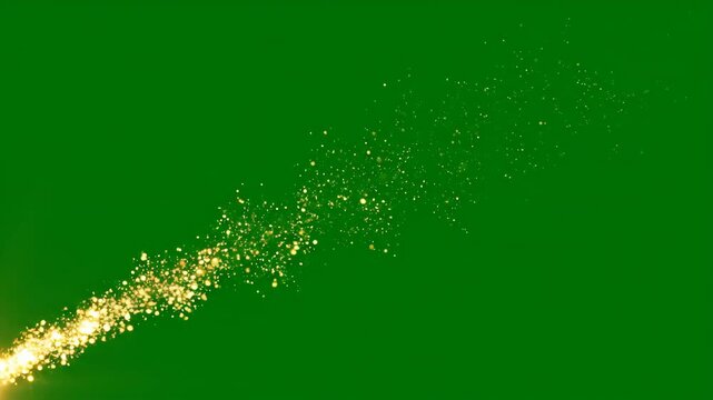 A bright golden shooting star with a sparkling trail against a vibrant green background creates a sense of wonder and magic shooting star transparent background