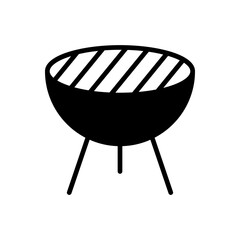 Barbecue grill flat icon outdoor cooking bbq
