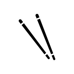 Chopsticks flat icon asian food dining utensil
