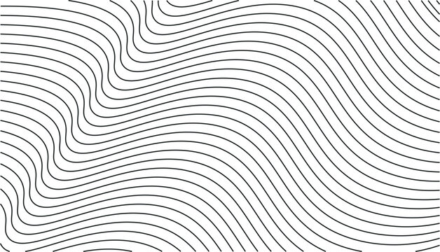 Monochrome Flow of Contour Wave Lines