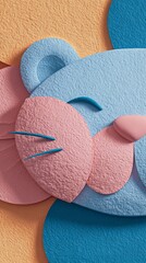 pink towel on a blue