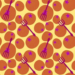 Summer vegetable seamless tomato pattern for wrapping paper and fabrics and linens and kitchen