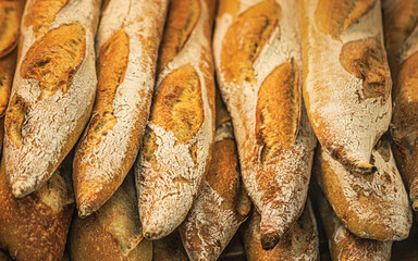 Rustic Artisan Bread Loaves Baguette