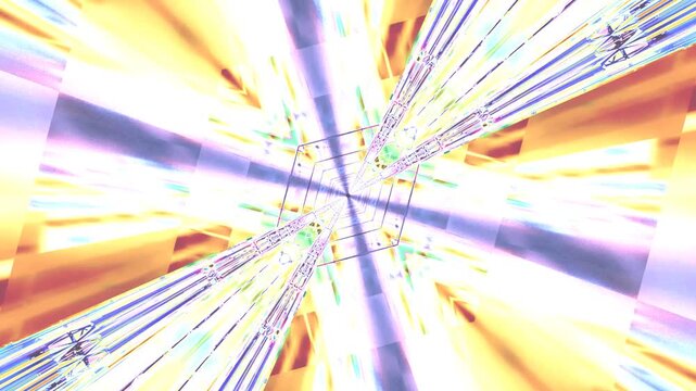 Colorful tunnel video loop creates an immersive and dynamic visual experience for viewers engaged in various settings