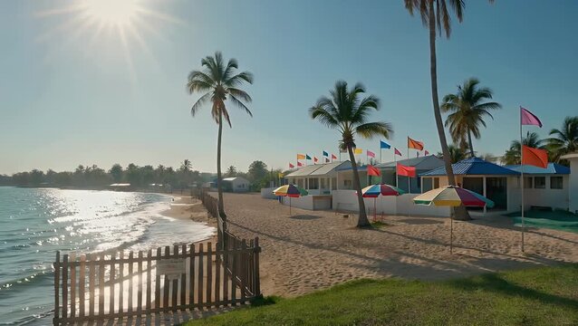 palm, beach, tree, tropical, trees, ocean, sky, sea, palms, sand, nature, island, water, summer, vacation, 