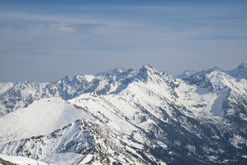 Obraz premium Mountains covered with snow 