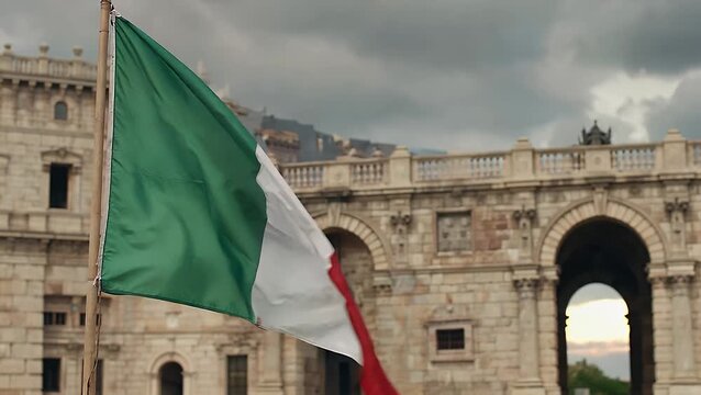 architecture, church, cathedral, building, flag, 