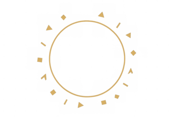 Minimalist sun icon design on transparent background representing light, energy, and summer concepts