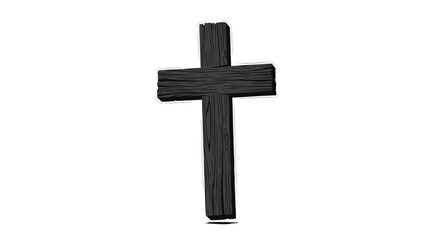 Symbol of Faith: A solemn depiction of a Christian cross, rendered with reverence and dignity, embodying themes of faith, spirituality, and religious devotion.