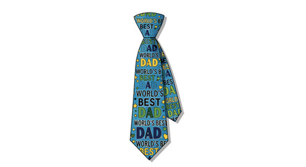 A Father's Day Tie: A close-up shot of a vibrant necktie, adorned with the words World's Best Dad, signifying a loving gesture and appreciation.