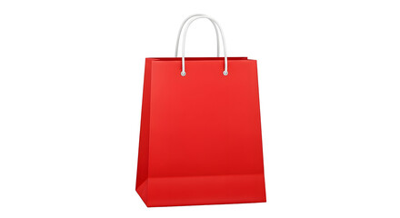 Red shopping bag retail merchandise purchase on transparent background