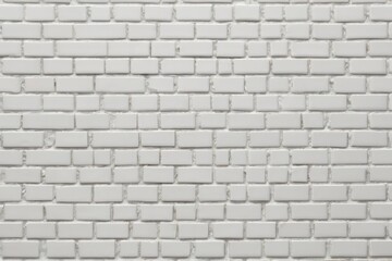 Fototapeta premium White brick wall texture background. Seamless painted masonry pattern with rough surface. Clean urban backdrop suitable for interior design, architectural rendering, website banners, product mockups