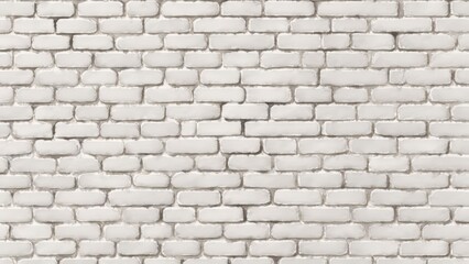 Obraz premium White brick wall texture background. Seamless painted masonry pattern with rough surface. Clean urban backdrop suitable for interior design, architectural rendering, website banners, product mockups