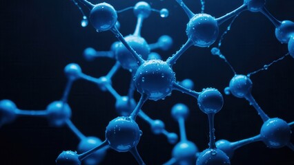 A close-up of a molecular structure, highlighting the intricate connections and complex arrangement of atoms