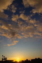 Cloudscape, Colored Clouds at Sunset