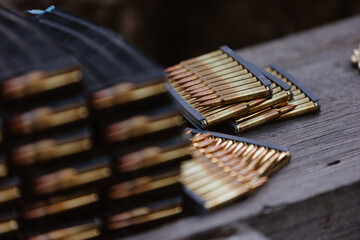 The ammunition prepared for loading.