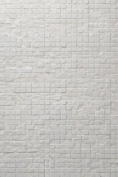 beige mosaic tile texture background. Neutral square pattern for interior design, bathroom walls. Light stone ceramic surface suitable for architectural rendering, flooring, kitchen backsplashes.