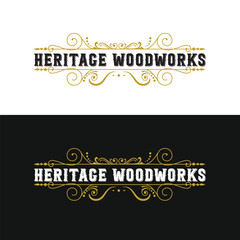 Classic vintage logo design inspired by traditional woodworking and handmade craftsmanship.