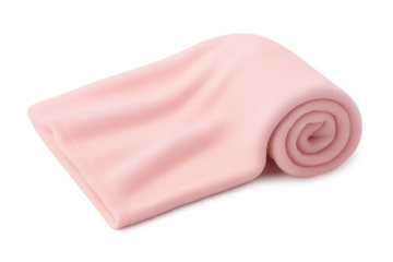 Pink rolled fleece blanket providing soft comfort