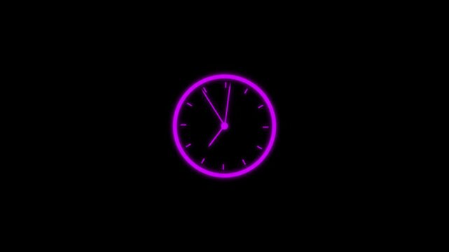 New analog clock animation. animated clock, clock icon concept . analog clock 24 hour day fast speed sign symbol. watch icon ,Clock Counting Down 24 Hour Day Fast Speed.4k