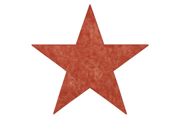 Obraz premium Red five-pointed star symbol representing concepts like communism, socialism, victory, power, and achievement. Transparent background
