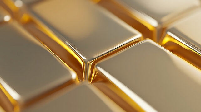 Close-up of stacked gold bars, showcasing their lustrous sheen and precise rectangular shapes. A symbol of wealth, stability, and the enduring allure of precious metals.