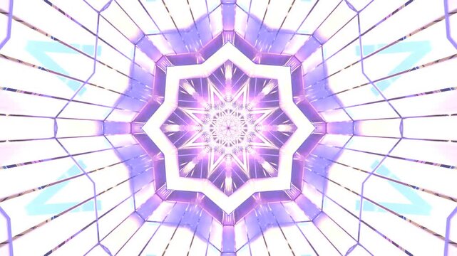 Dynamic tunnel video loop displaying seamless light patterns and vivid colors for visual stimulation